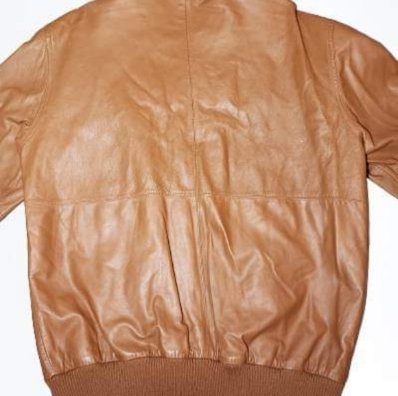 Vittorio Rex Men's Italian Leather Bomber Jacket 44 Tall - Picture 3 of 3